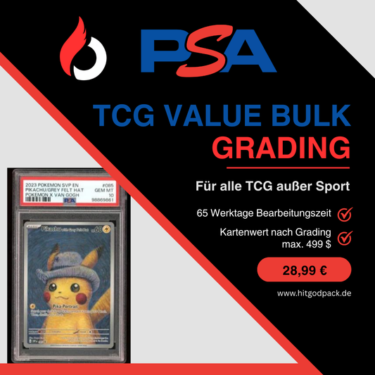 PSA Grading TCG Bulk Value PLUS Regular Express Service Mittelsmann