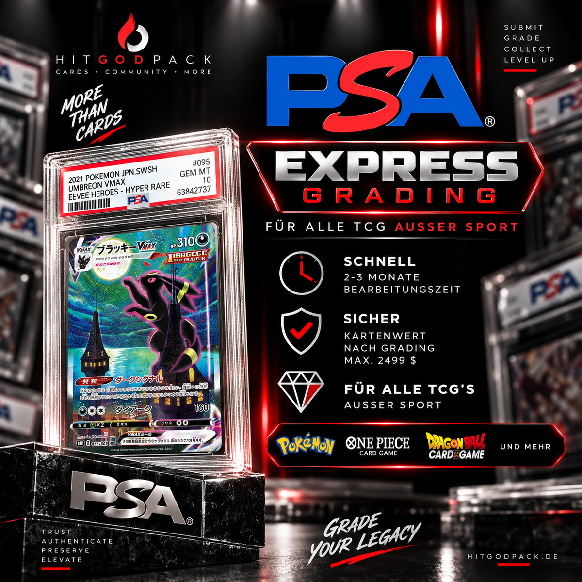 PSA Grading Booster Value Economy Service Mittelsmann